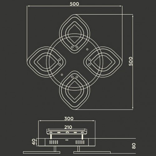 Потолочная люстра Ambrella light Acrylica FA8841