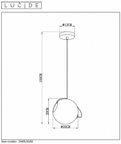 Подвесной светильник Lucide Jazzlynn 25405/20/65 Подвесной светильник Lucide Jazzlynn 25405/20/65