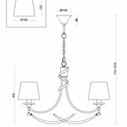 Подвесная люстра Freya Ariana FR5081PL-05CH