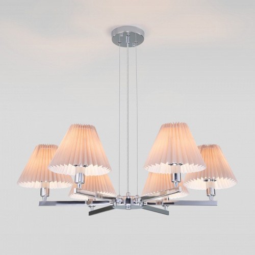 Подвесная люстра Eurosvet Peony 60136/6 хром/серый Подвесная люстра Eurosvet Peony 60136/6 хром/серый