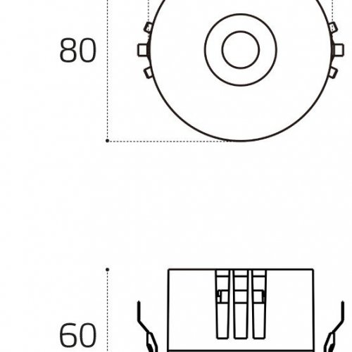 Светильник встраиваемый влагозащищенный Italline IT014-0208 nickel