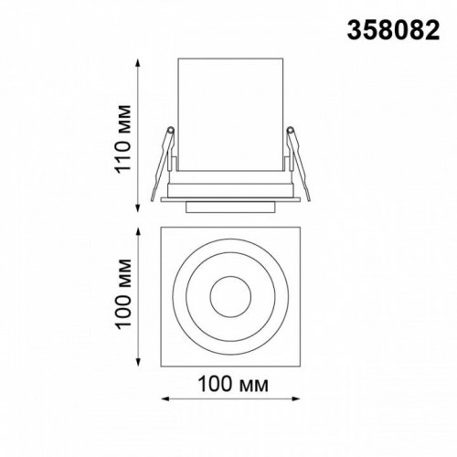 Встраиваемый светодиодный светильник Novotech Lanza 358082 Встраиваемый светодиодный светильник Novotech Lanza 358082