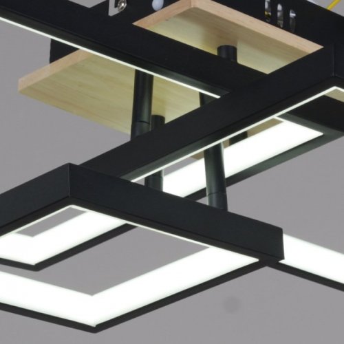 Потолочная люстра  98560-0.3-03 BK+WOOD