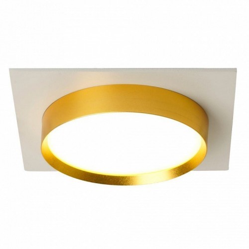 Светильник встраиваемый Feron DL506 потолочный GX53 белый + золото квадрат 51362
