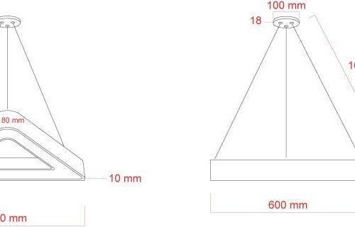 Подвесной светодиодный светильник Geometria ЭРА Delta SPO-153-W-40K-030 30Вт 4000К белый Б0050578