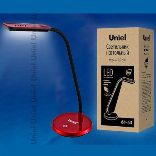 Настольная лампа (07535) Uniel TLD-510 Red/LED/550Lm/4500K/Dimer