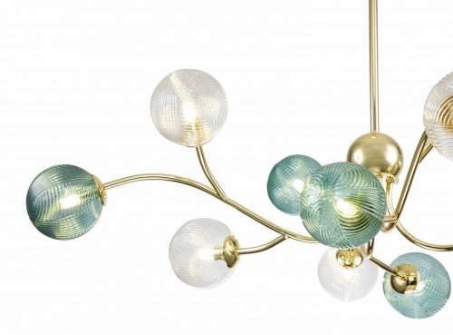 Люстра на штанге Indigo Selva 11032/12R Gold