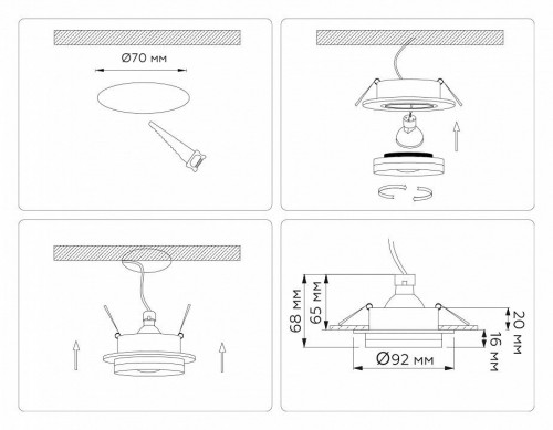 Точечный светильник Ambrella light Techno Spot TN30708
