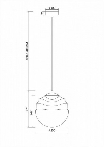Подвесной светильник Maytoni Vinare P074PL-01BS