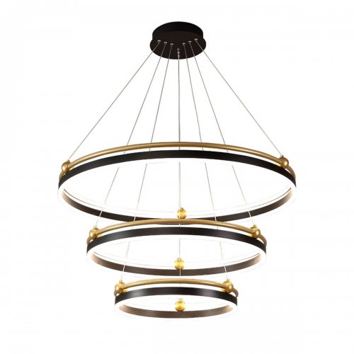 Подвесная светодиодная люстра Crystal Lux FERNANDO SP158W LED BLACK/GOLD Подвесная светодиодная люстра Crystal Lux FERNANDO SP158W LED BLACK/GOLD