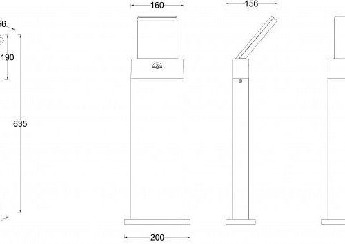 Наземный фонарь Oasis Light BRISBANE LED W2890-635