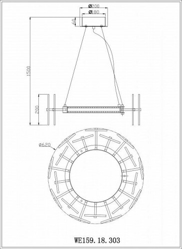 Подвесной светильник Wertmark Nicola WE159.18.303