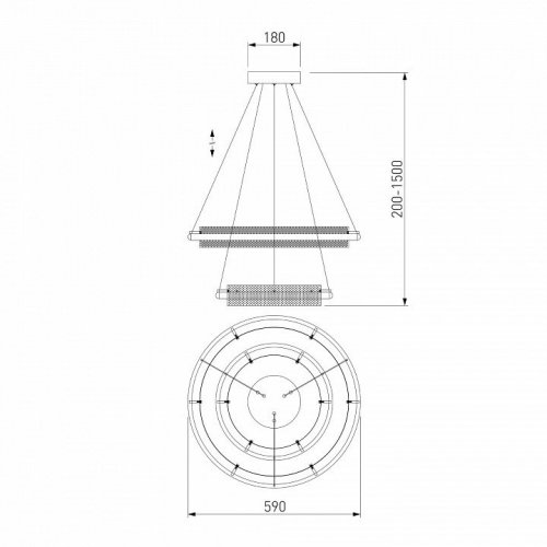 Подвесная люстра Eurosvet Imperio 90241/2 белый/ серебро Smart Подвесная люстра Eurosvet Imperio 90241/2 белый/ серебро Smart
