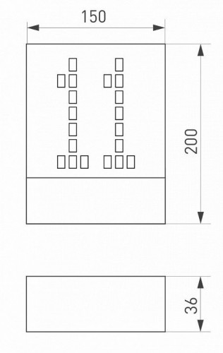 Уличный настенный светодиодный светильник Arlight LGD-Sign-Wall-S150x200-3W Warm3000 030022