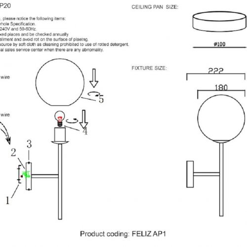 Бра Crystal Lux FELIZ AP1 BRONZE/WHITE Бра Crystal Lux FELIZ AP1 BRONZE/WHITE