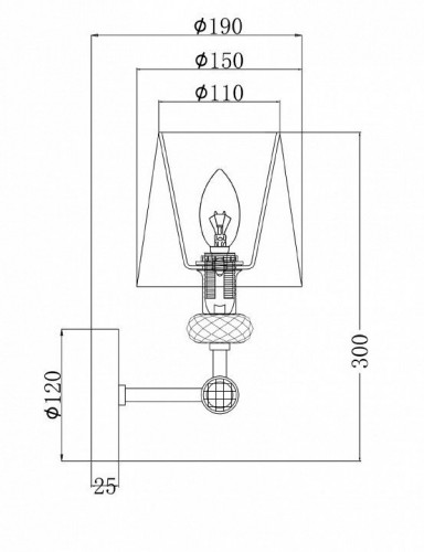 Бра Maytoni Neoclassic MOD018WL-01CH Бра Maytoni Neoclassic MOD018WL-01CH