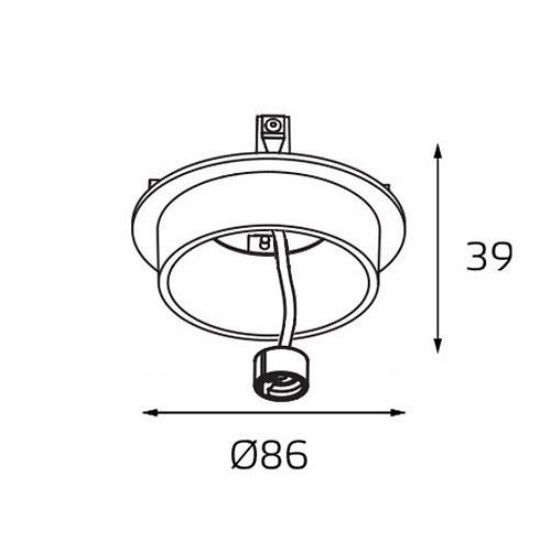 Точечный светильник  SKY white + SKY R black
