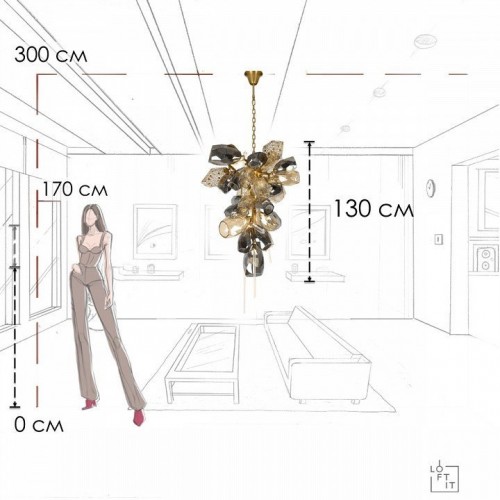 Подвесная люстра LOFT IT Britannica 10401/800M