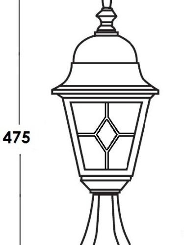 Наземный фонарь Oasis Light QUADRO M lead GLASS 79904MlgW Bl