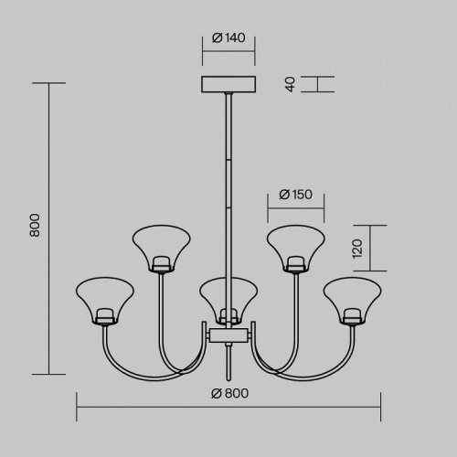 Потолочная люстра Maytoni Dynasty MOD402PL-L30BS3K