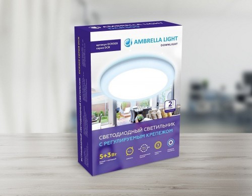 Встраиваемый светодиодный светильник Ambrella light Led Downlight DCR309