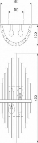 Накладной светильник Bogates Allure 355/2 хром