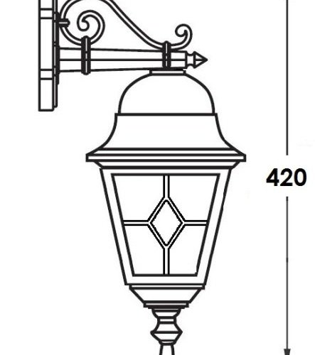 Настенный фонарь уличный Oasis Light QUADRO M lead GLASS 79902MlgW/02 Bl Настенный фонарь уличный Oasis Light QUADRO M lead GLASS 79902MlgW/02 Bl