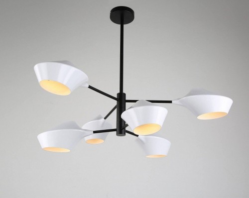 Подвесная люстра Lumina Deco Romina LDP 6037-6 WT+BK