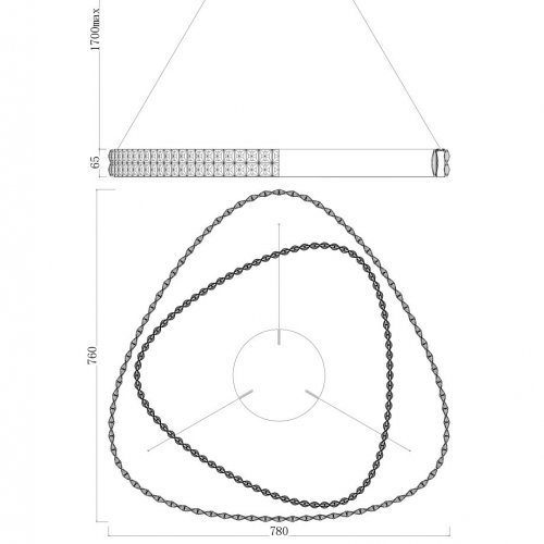 Подвесная люстра Veronique LE3030/850 GD