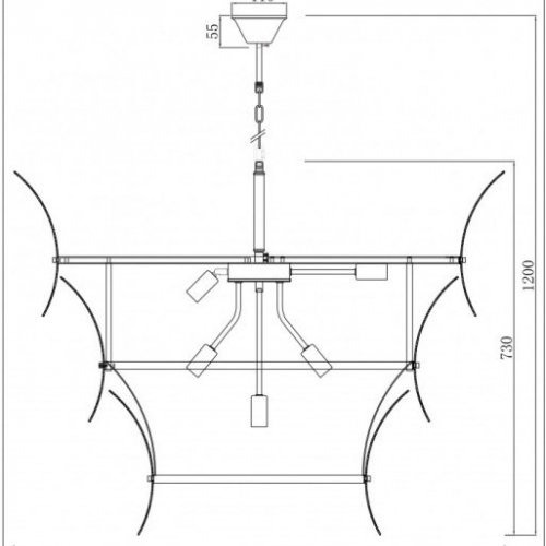 Подвесная люстра Gramercy 15602-19 ANB+CL