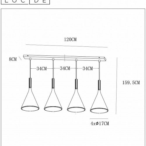Подвесной светильник Lucide Gipsy 35410/04/30 Подвесной светильник Lucide Gipsy 35410/04/30
