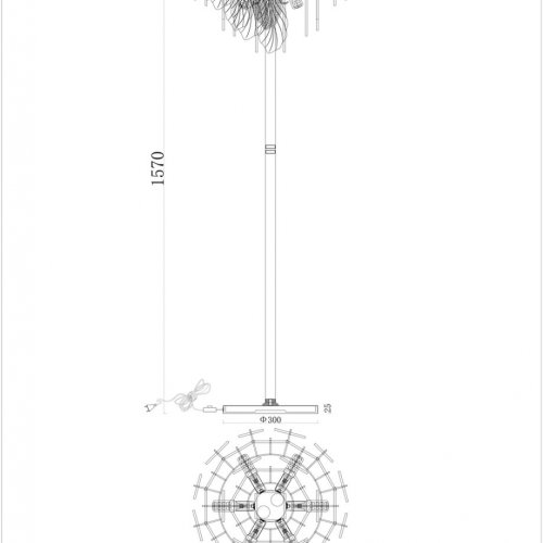 Торшер Adele LE3009/1F GD