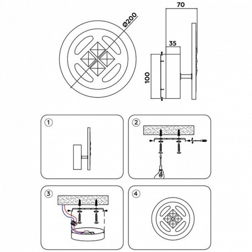 Настенный светодиодный светильник Ambrella light Ice FA2955