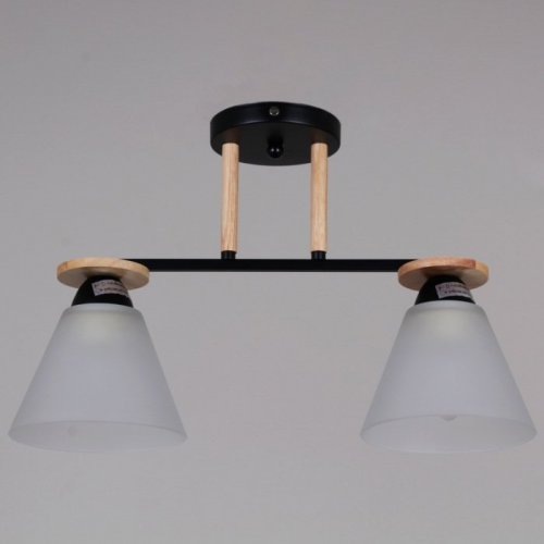 Потолочная люстра Reluce 11630-0.3-02 BK+WOOD