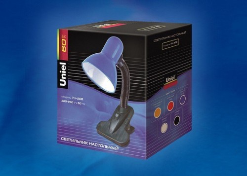 Настольная лампа (02460) Uniel TLI-206 Black E27 Настольная лампа (02460) Uniel TLI-206 Black E27