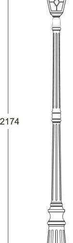 Наземный фонарь Oasis Light QUADRO M lead GLASS 79909MlgW Bl