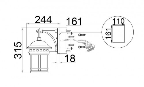 Уличный настенный светильник Maytoni Salamanca O031WL-01BR