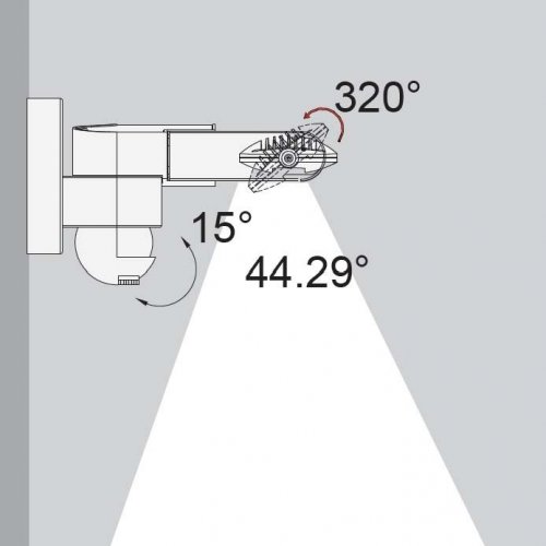 Настенный светильник уличный LEDSPOT W6144S-1-PIR S