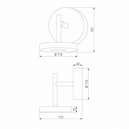 Уличный настенный светодиодный светильник Elektrostandard Verano 35185/D a068590