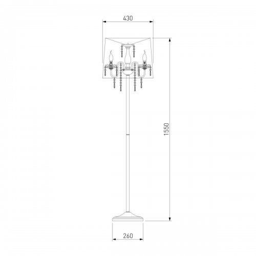 Торшер Eurosvet 2045/3F хром/белый
