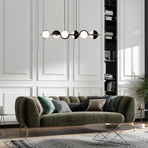 Подвесной светильник Eurosvet Moity 70149/6 черный/латунь