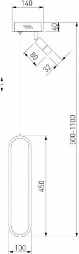 Подвесной светильник Eurosvet Spire 90269/1 черный/золото