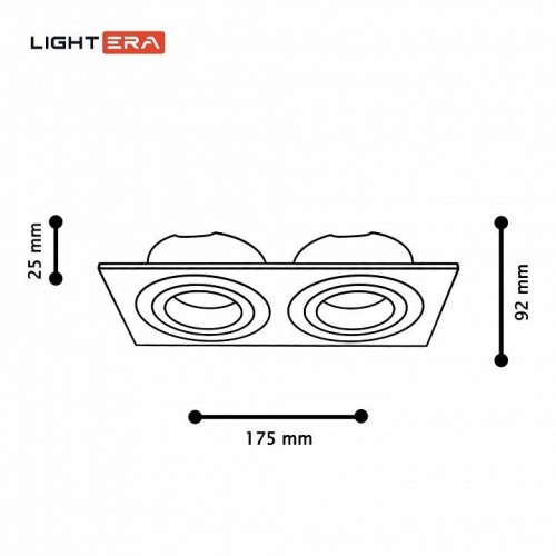 Встраиваемый светильник LIGHTERA МУН LE204RL-2B