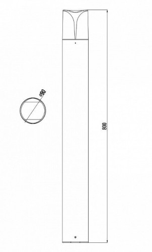 Ландшафтный светильник Maytoni Piccadilly O018FL-01B