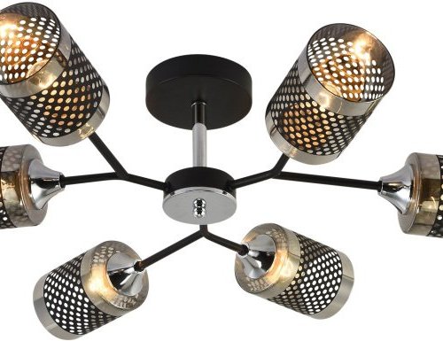 Потолочная люстра Reluce 01405-3.3-06B BK+CR Потолочная люстра Reluce 01405-3.3-06B BK+CR