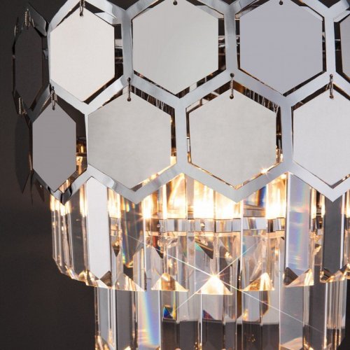 Настенный светильник Eurosvet Ariana 10124/2 хром/прозрачный хрусталь Strotskis (10113/2) Настенный светильник Eurosvet Ariana 10124/2 хром/прозрачный хрусталь Strotskis (10113/2)