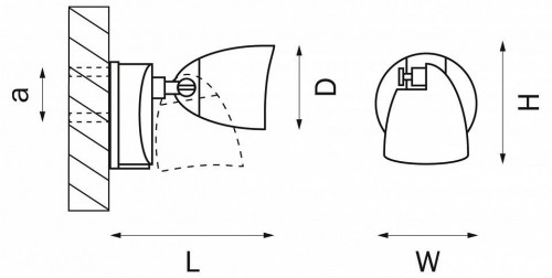 Настенный светильник уличный Lightstar Diva 374147
