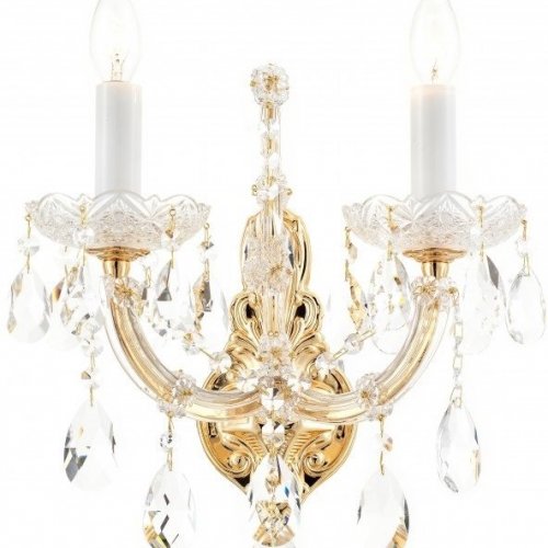 Бра iLamp Diamond W6071-2 GD+CL Бра iLamp Diamond W6071-2 GD+CL
