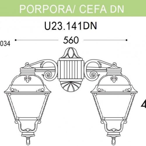 Настенный фонарь уличный Fumagalli Cefa U23.141.000.VYF1RDN