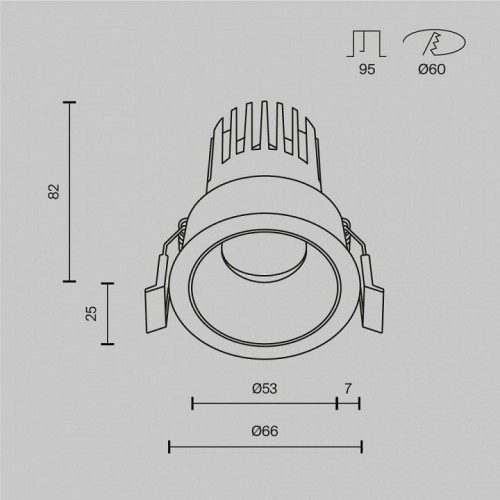 Точечный светильник Maytoni Dip DL115-10W-4K-W